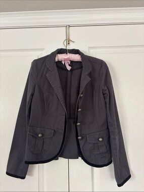 Calvin Klein Dark Gray Tailored Button Blazer Jacket